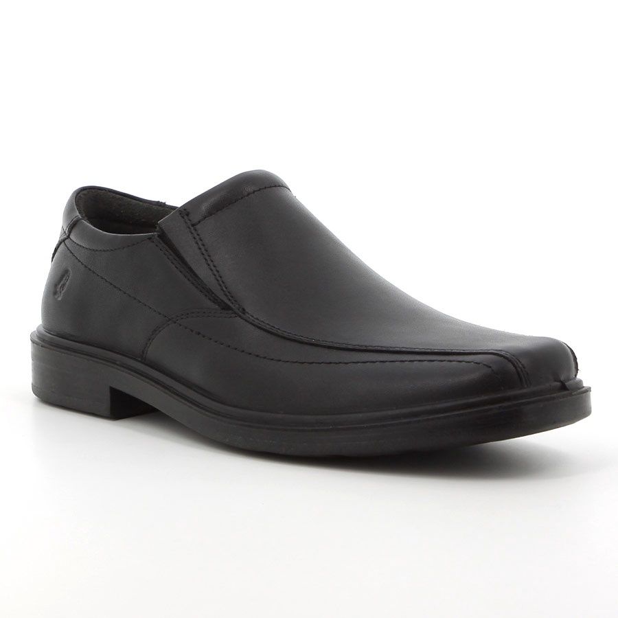 Hush Puppies - Rainmaker II Leather Slip-On - Black, Size: 7