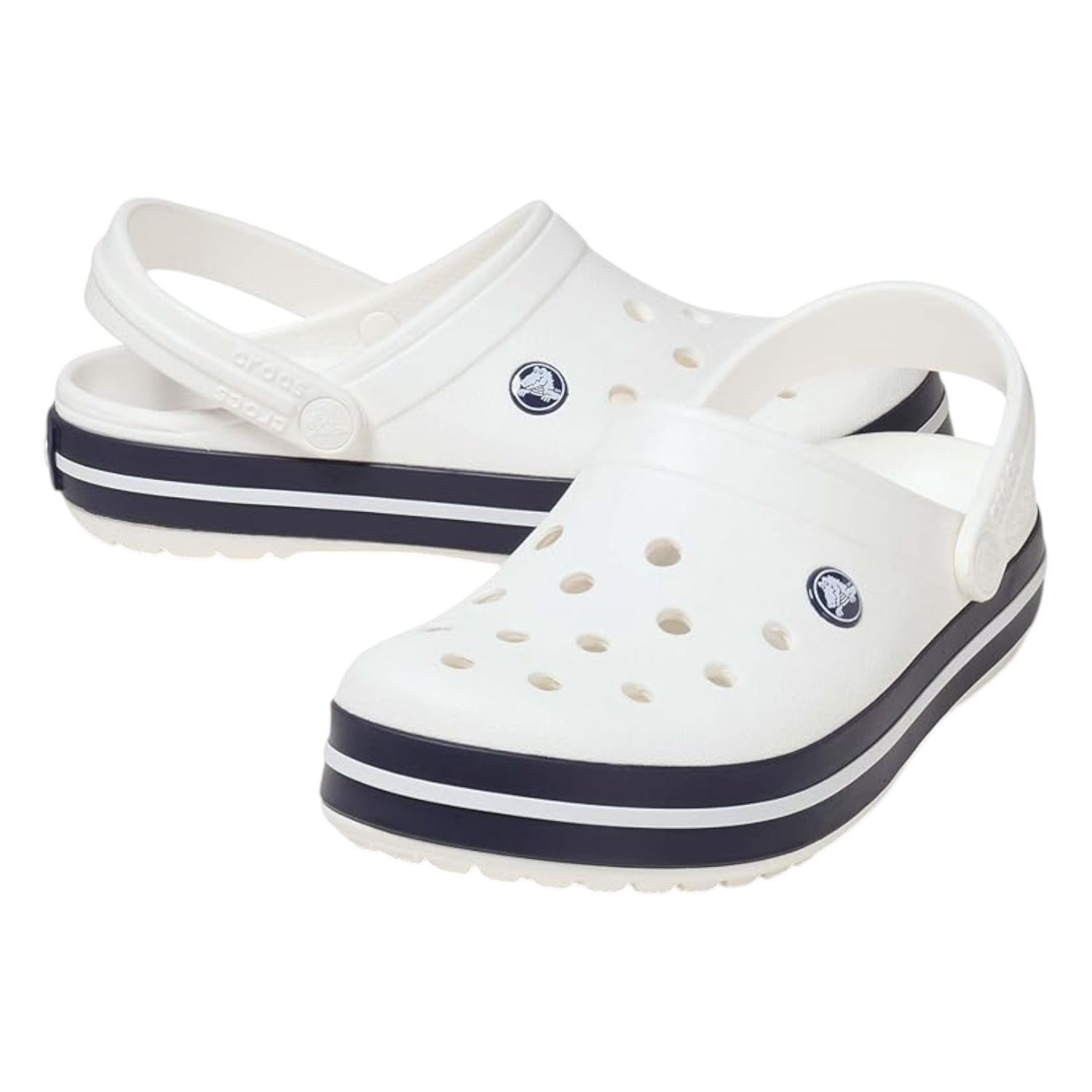 Crocs | Crocband Clog | Navy &amp; White, Size (UK): Mens 7 / Ladies 8