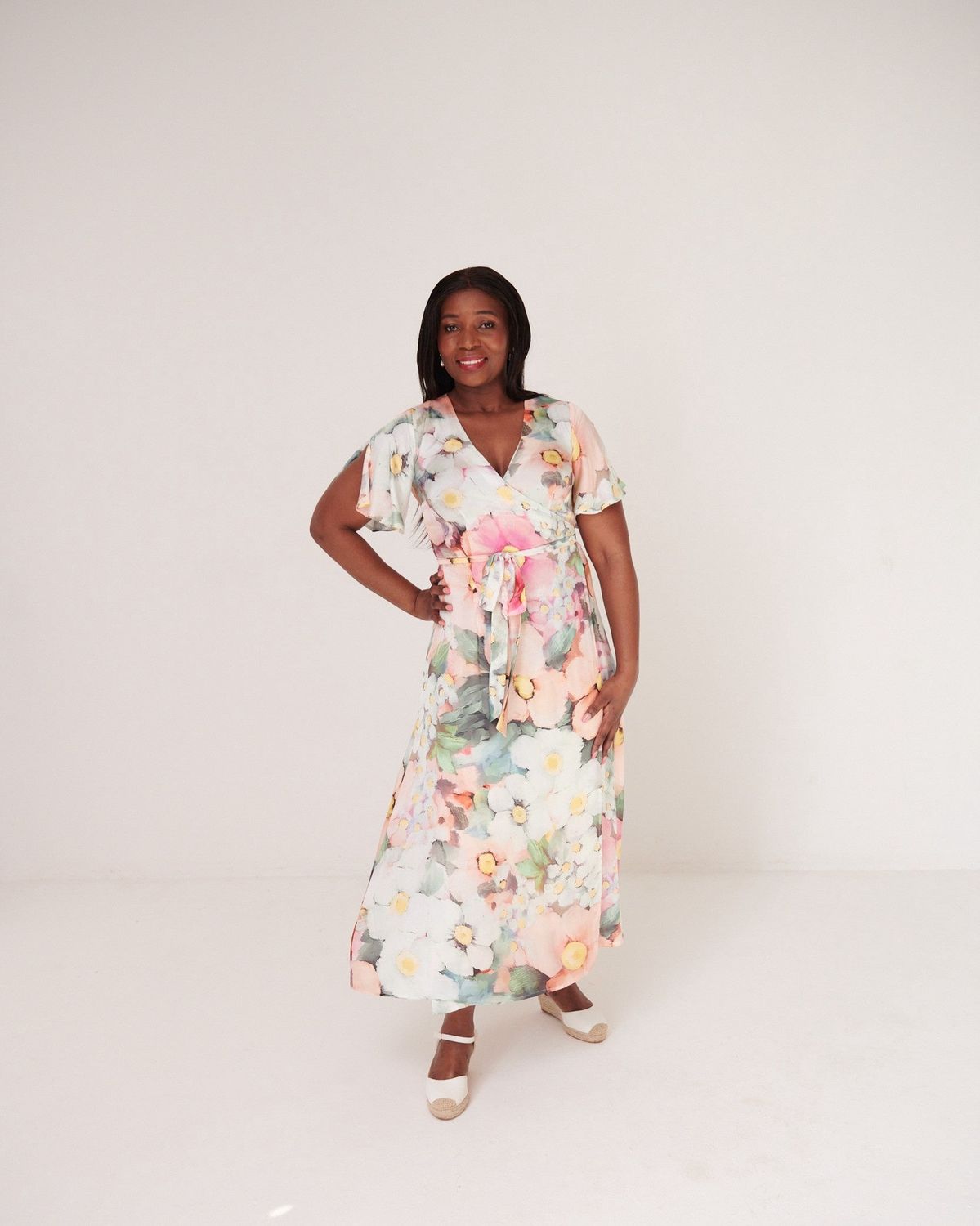 Willow | Tuscany Wrap Dress | Primrose Peach, Size: S