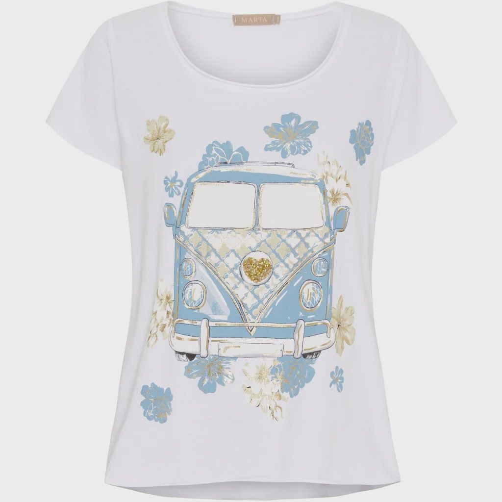 Marta Du Chateau | Marie T-shirt | White VW Celeste, Size: S/M