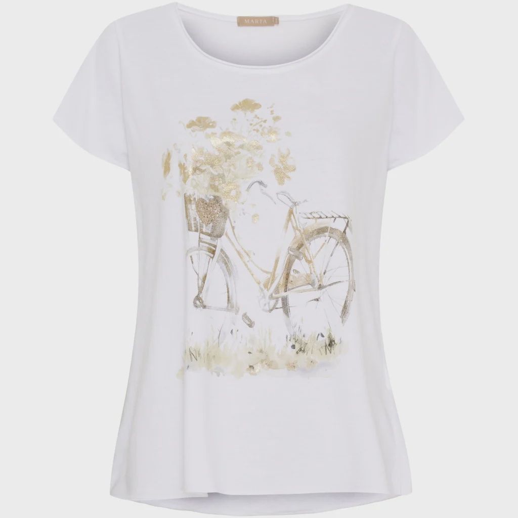 Marta Du Chateau | Marie T-shirt | White Bike, Size: S/M