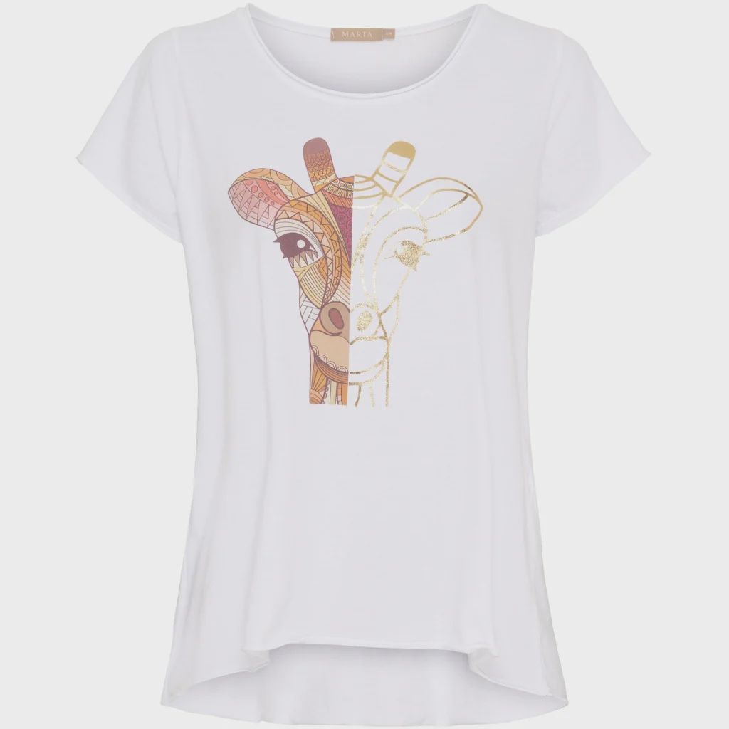 Marta Du Chateau | Marie T-shirt | White Giraf, Size: S/M