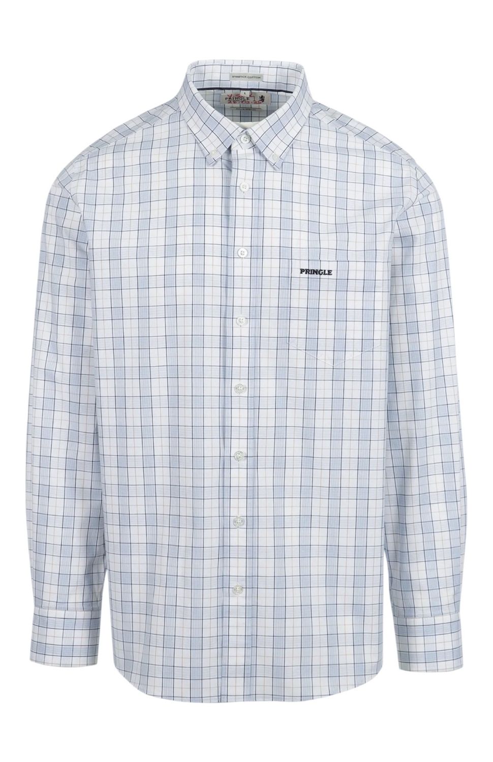 Pringle | Classic Long Sleeve Easy Care Shirt | Arthur | Blue, Size: M