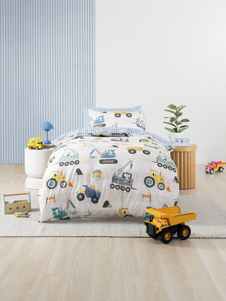 Linen House | Tool Time Duvet Cover Set, Size: Single