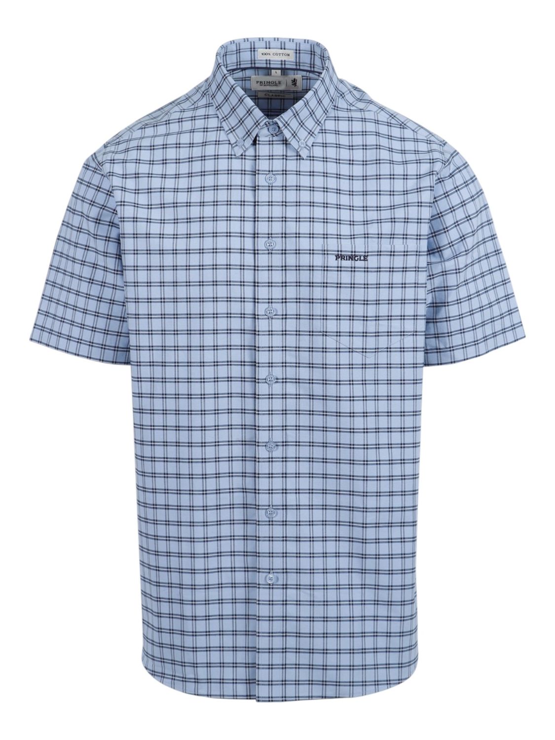 Pringle | Classic Short Sleeve Shirt | Gordon | Blue