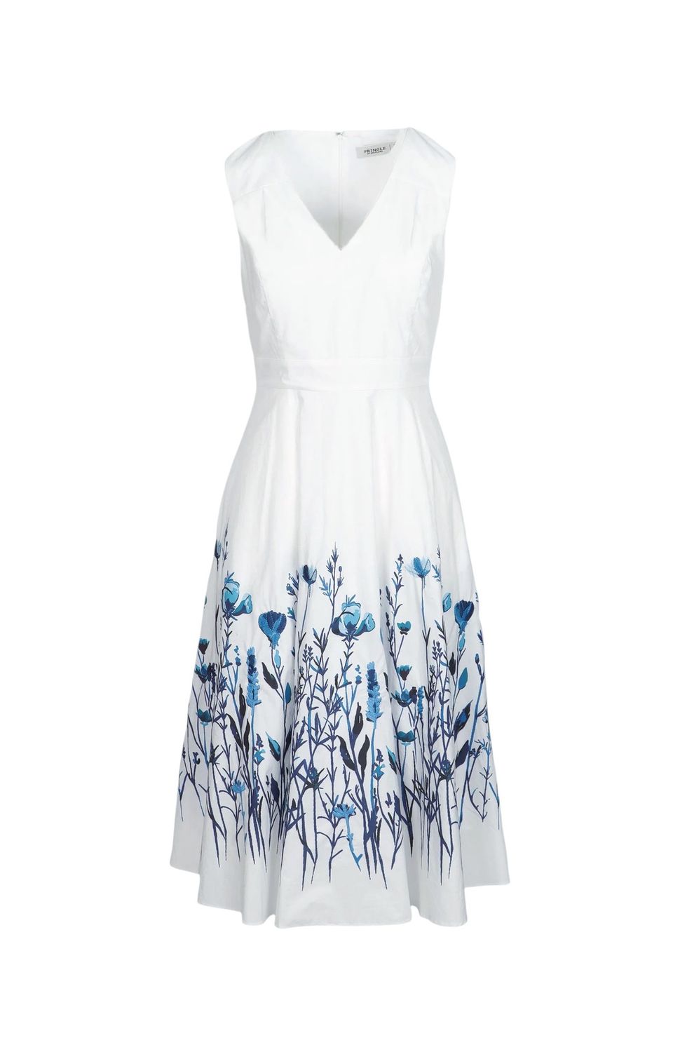 Pringle | Olena Floral Printed Midi Dress | White, Size: S