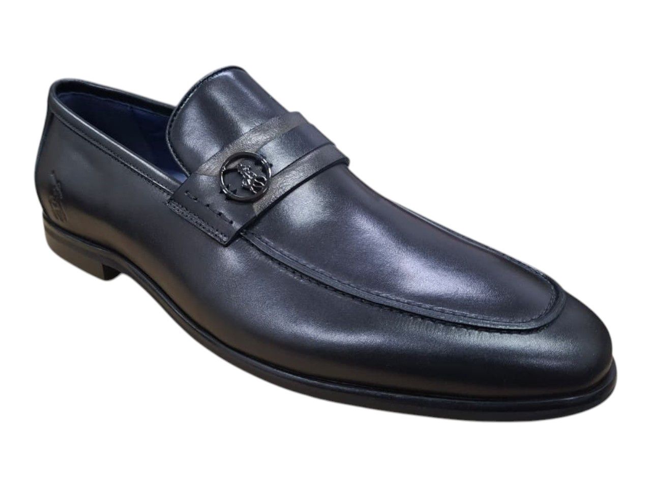 Polo | Circle Trim Penny Loafer | Black