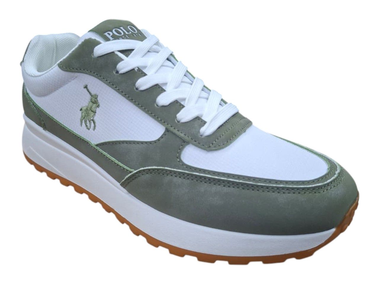 Polo | Basic Runner Sneaker | Green &amp; White