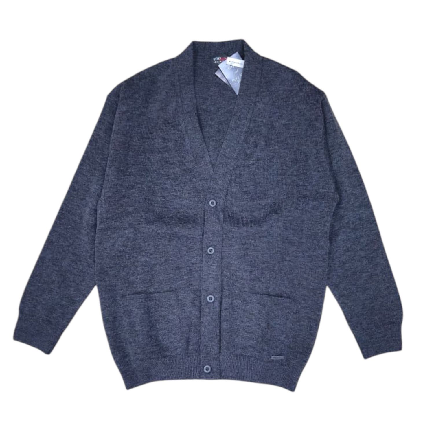 Dino Milano | Buttoned V-neck cardigan With pockets | Anthracite, Size: S