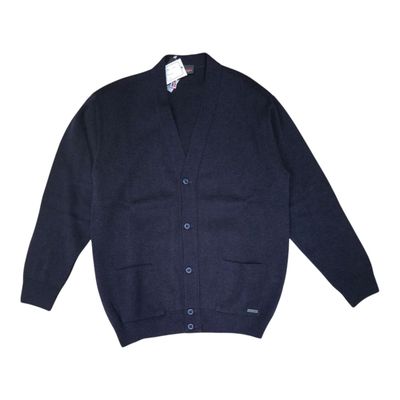 Dino Milano | Buttoned V-neck cardigan With pockets | Navy