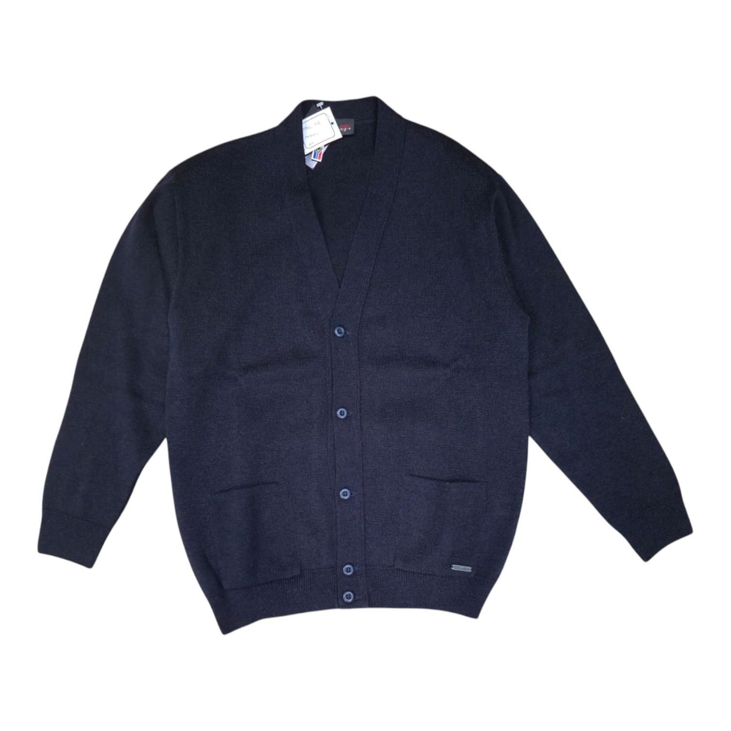 Dino Milano | Buttoned V-neck cardigan With pockets | Navy, Size: S