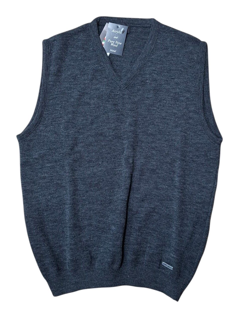 Dino Milano | Knitted Sleeveless Pullover | Anthracite