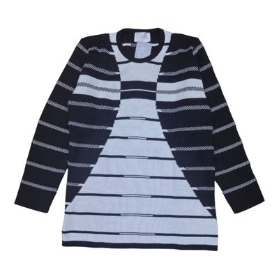 Romy | Geometric stripe pullover LP4301 | Black