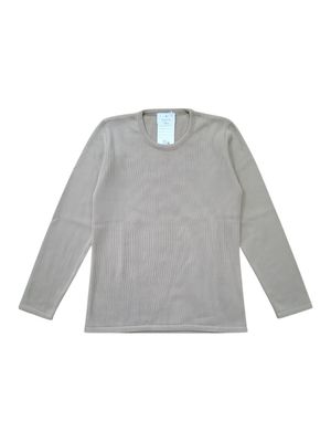 Romy | Plain knit pullover P4313 | Stone