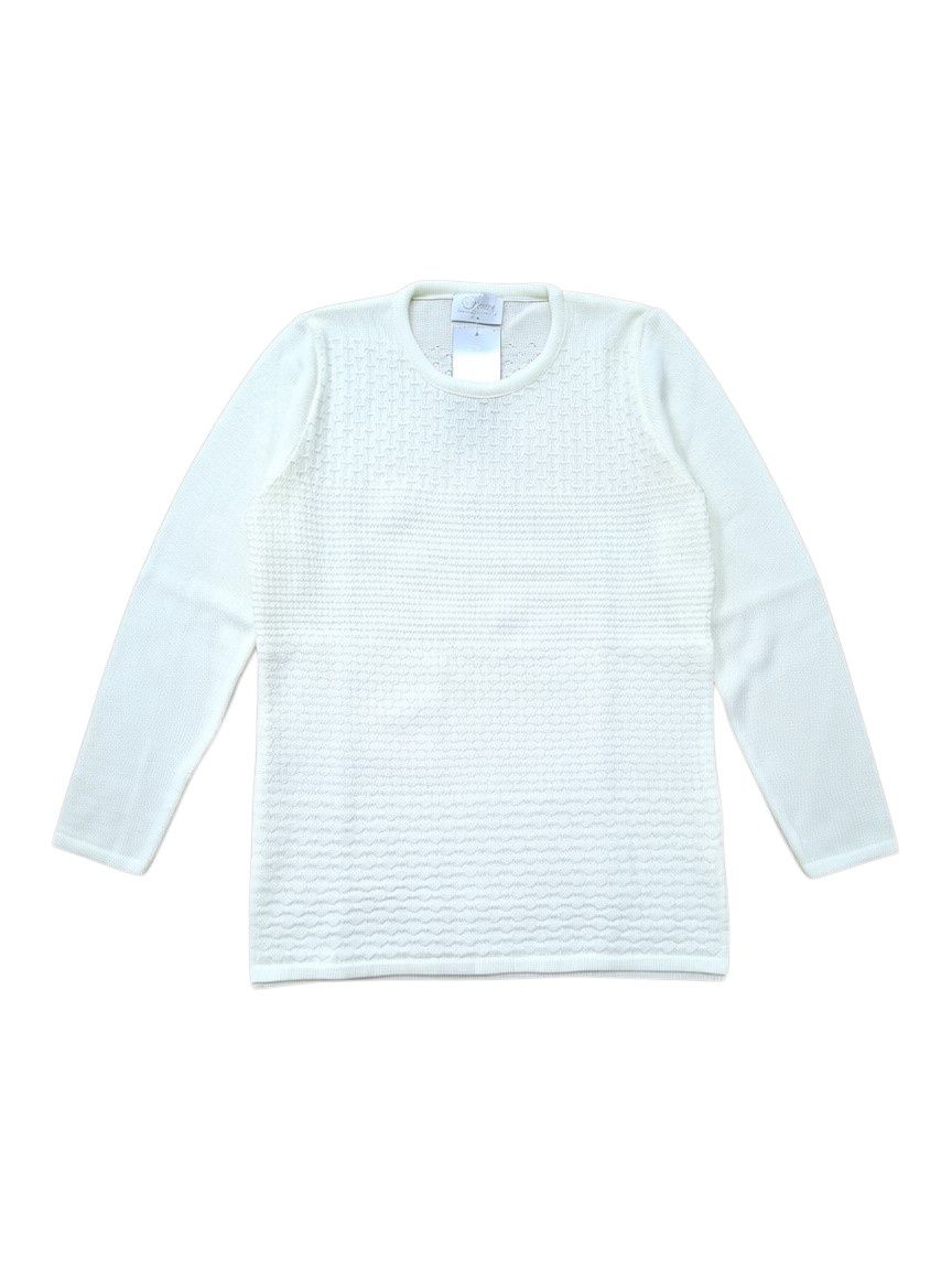 Romy | Textured knit pullover LP4311 | Warm White