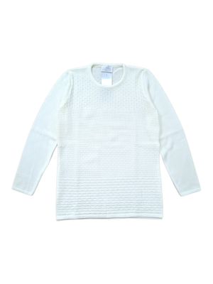 Romy | Textured knit pullover LP4311 | Warm White