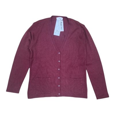 Romy | Button Front Cardigan C3014 | Wine