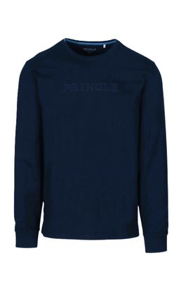 Pringle | Noah  Embroided Long Sleeve T-Shirt | Navy