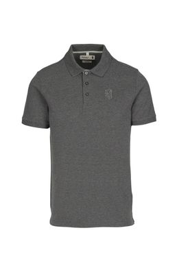 Pringle | Aiden Slim Fit Pique Golfer | Charcoal