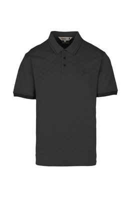 Pringle | Benjamin Jacquard Mercerised Golfer | Charcoal