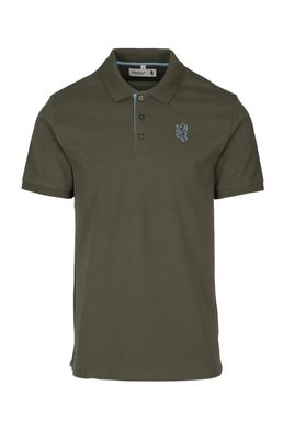Pringle | Aiden Slim Fit Pique Golfer | Olive