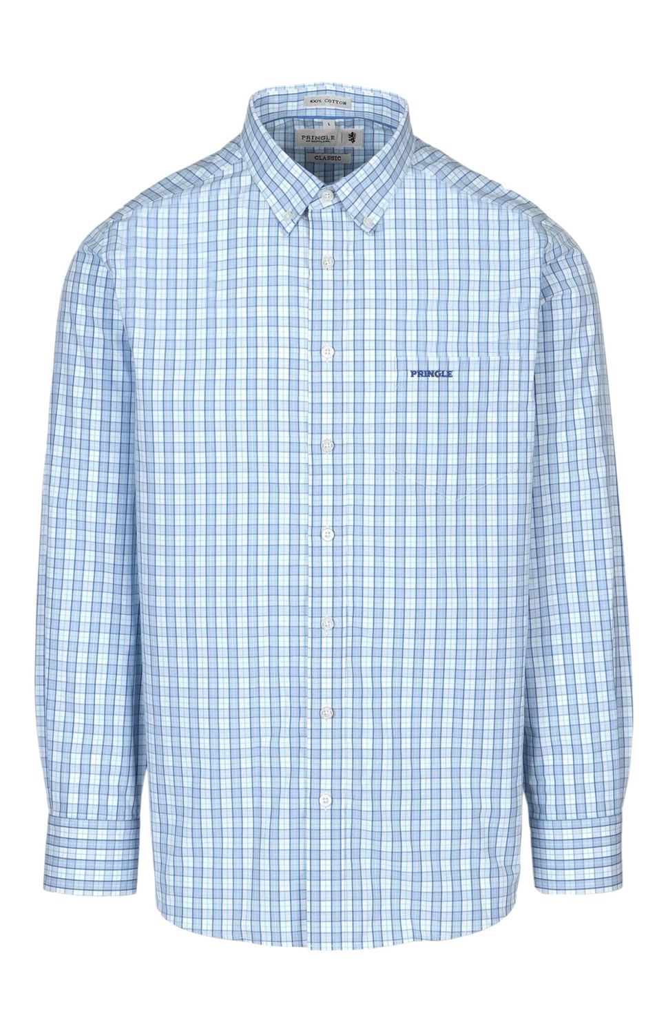 Pringle | Classic Long Sleeve Shirt | Gilbert | Blue