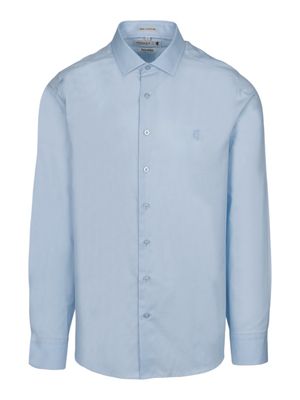Pringle | Tim Tailored Textured Long Sleeve Shirt | Tall | Light Blue