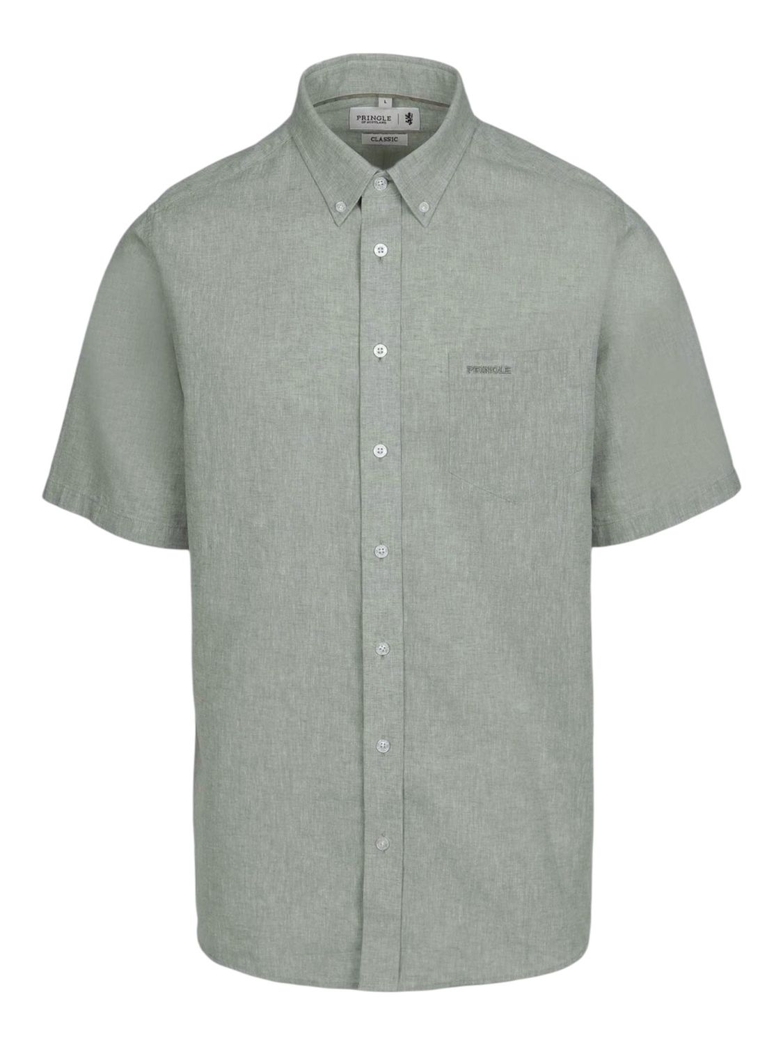Pringle | Classic Short Sleeve Shirt | Barry | Fatigue, Size: M