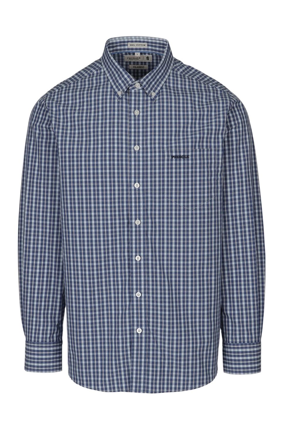 Pringle | Alan Classic Long Sleeve Shirt | Blue