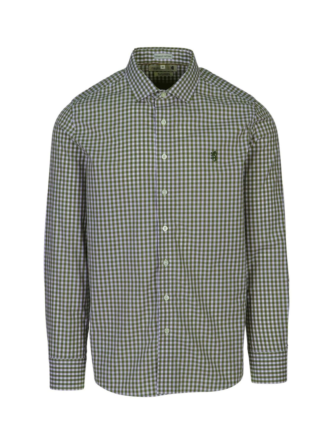 Pringle | Bernard Tailored Long Sleeve Easy Care Shirt | Olive, Size: M