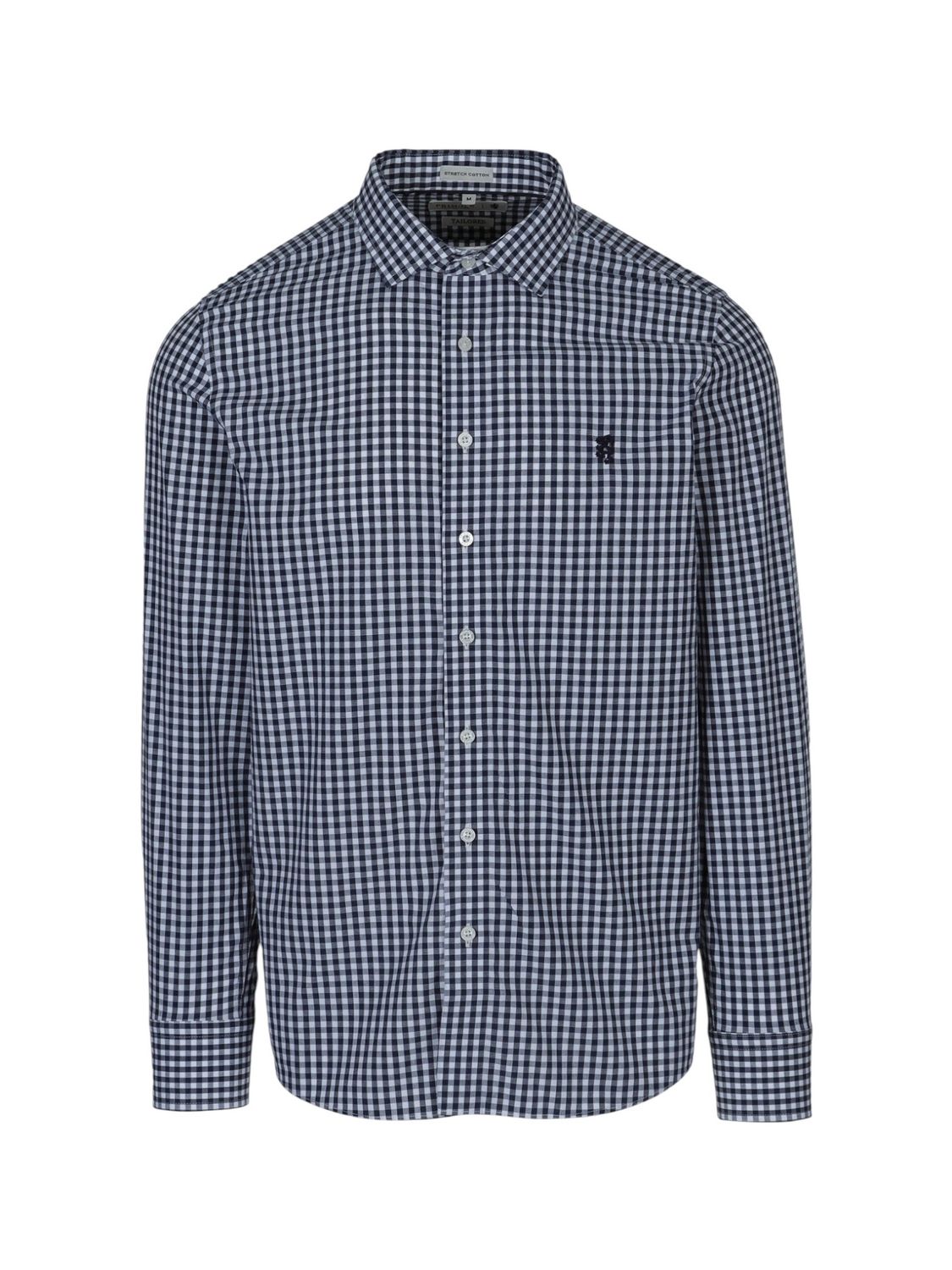 Pringle | Bernard Tailored Long Sleeve Easy Care Shirt | Navy, Size: M