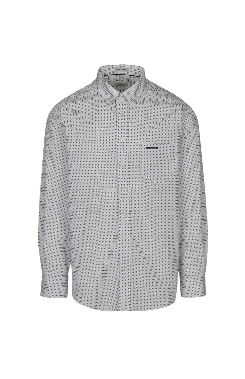 Pringle | Louis Print Classic Long Sleeve Shirt | White
