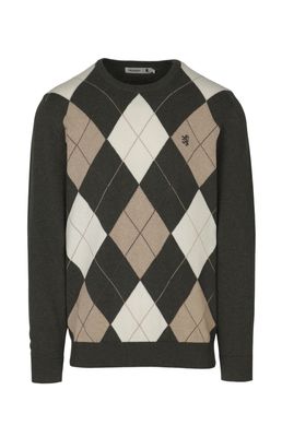 Pringle | Paul Argyle Crew Neck Knitwear | Olive
