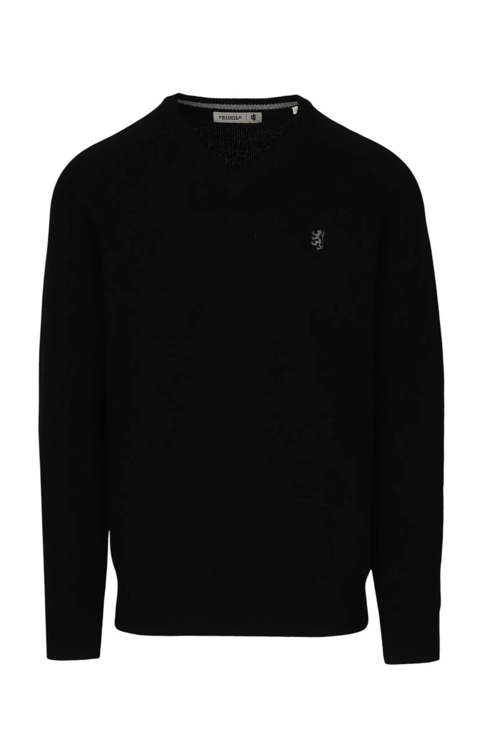 Pringle | Henry Lambswool V-Neck Sweater | Black