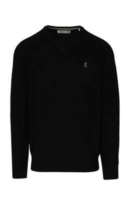 Pringle | Henry Lambswool V-Neck Sweater | Black