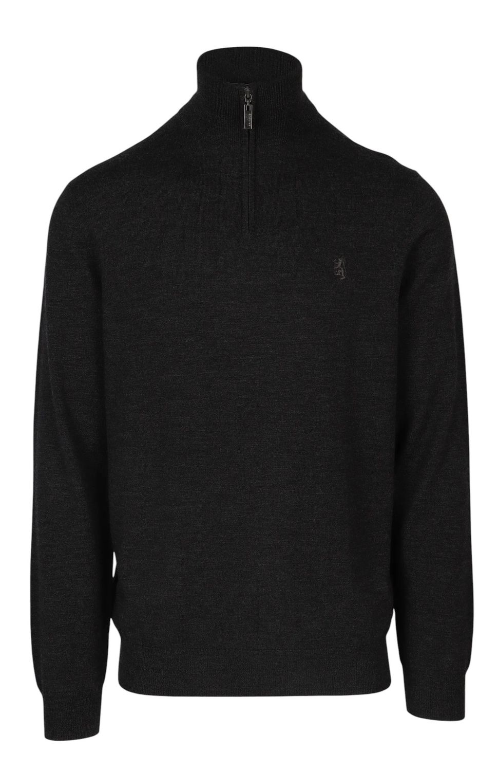 Pringle | Ernie 1/4 Zip Merino Knit | Charcoal