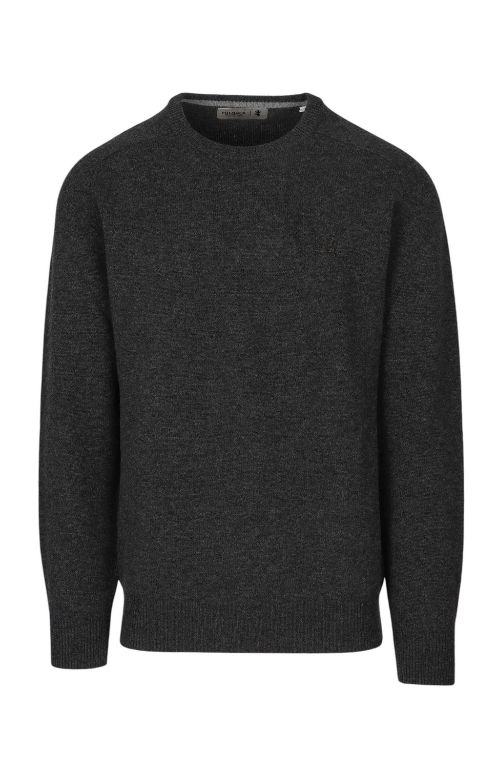 Pringle | Johnson Lambswool Crewneck Sweater | Charcoal