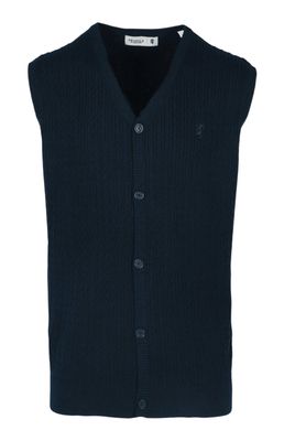 Pringle | Donald Cable Sleeveless Cardigan | Navy