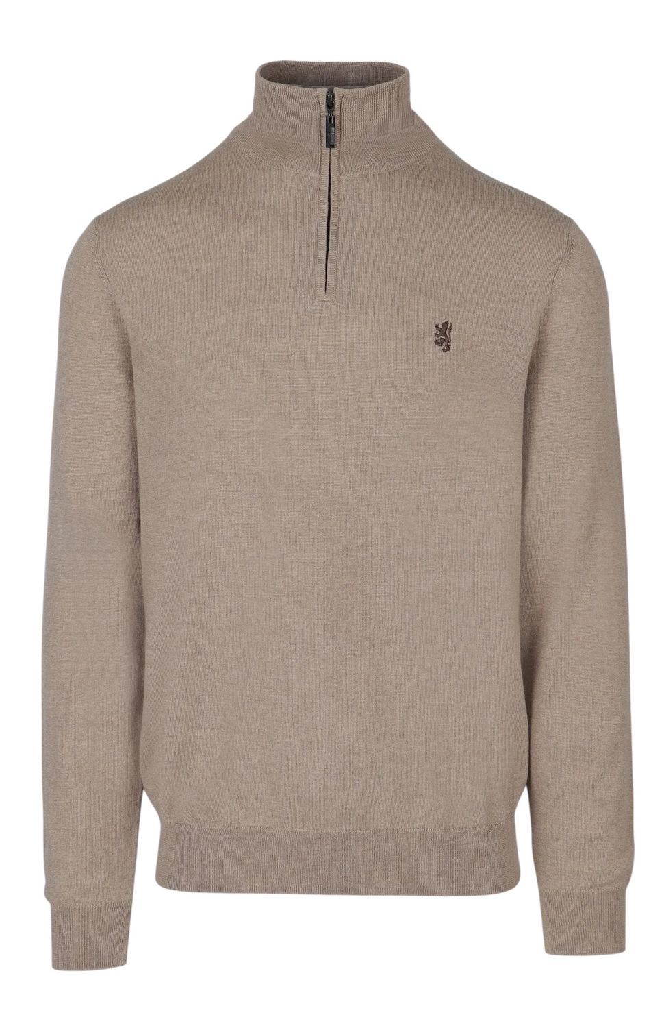 Pringle | Ernie 1/4 Zip Merino Knit | Biscuit