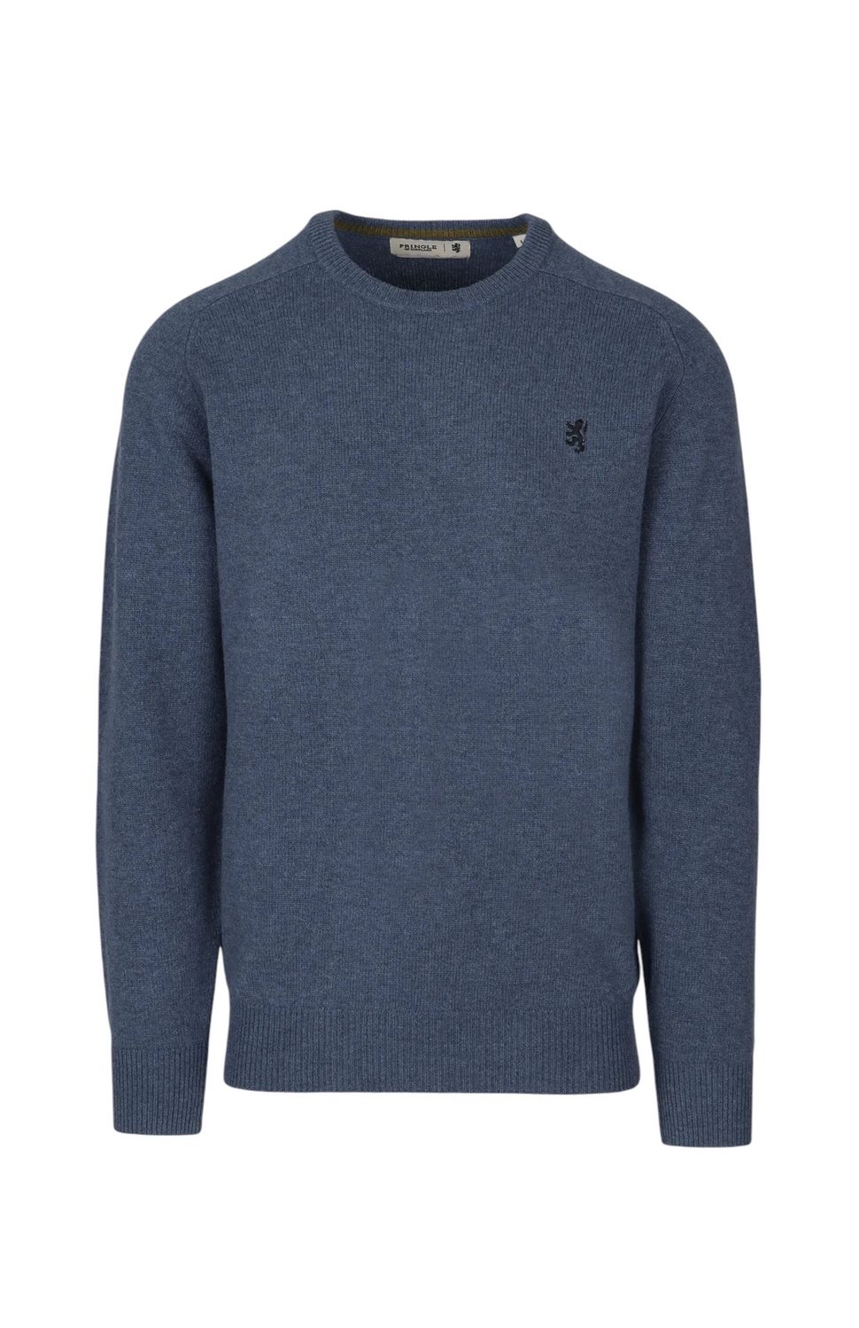 Pringle | Johnson Lambswool Crewneck Sweater | Mid Blue