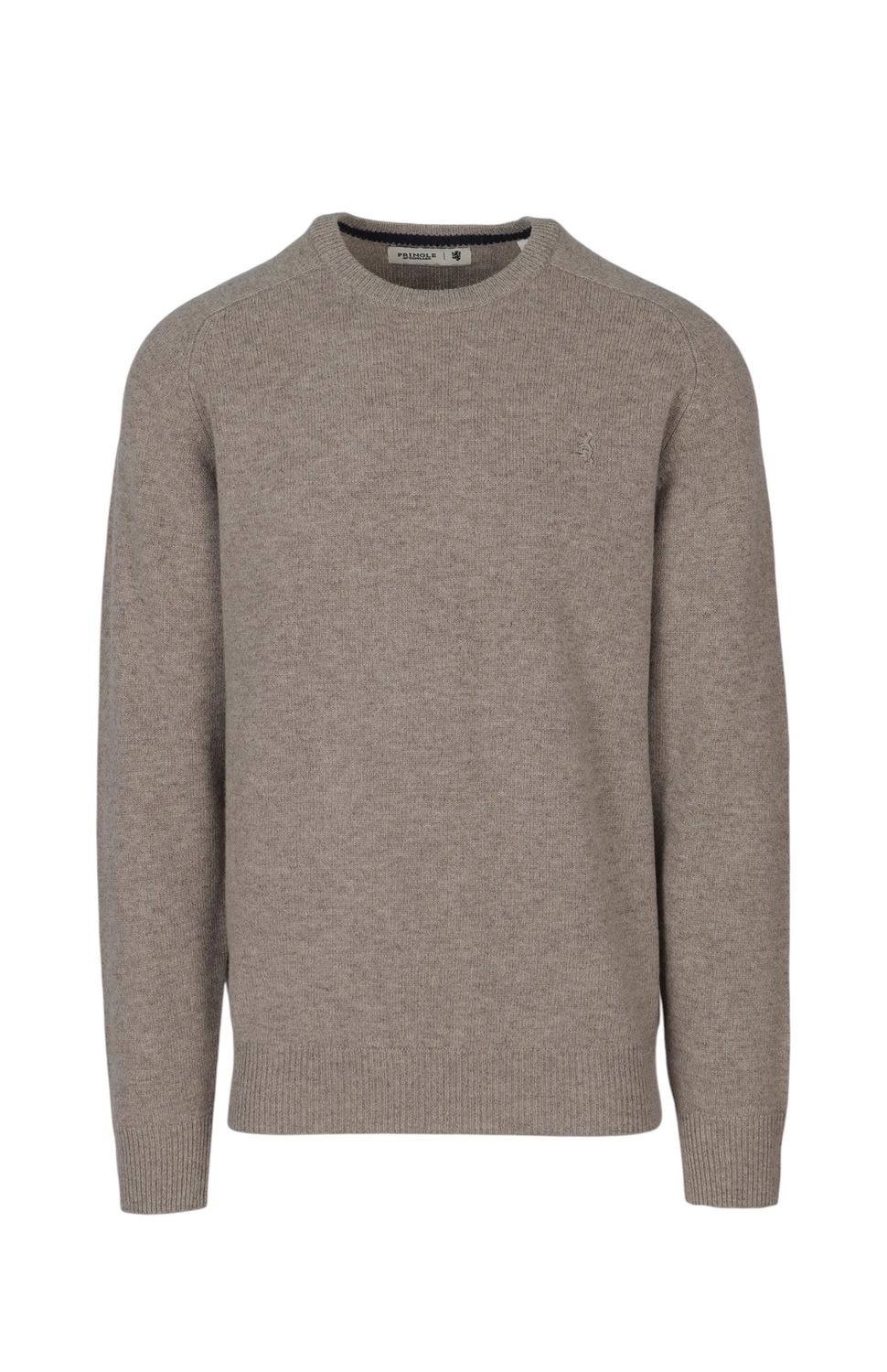 Pringle | Johnson Lambswool Crewneck Sweater | Taupe