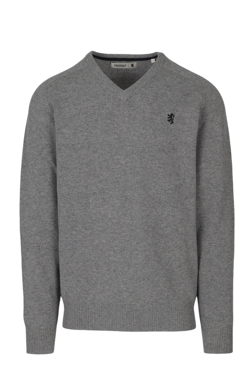 Pringle | Henry Lambswool V-Neck Sweater | Grey Melange