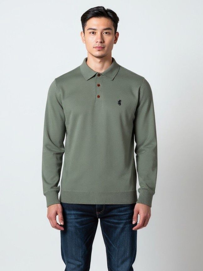 Pringle | Gary Merino Knitwear Golfer | Sage, Size: S