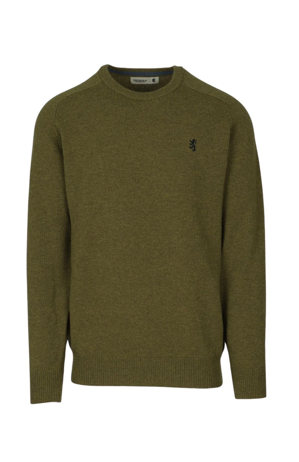 Pringle | Johnson Lambswool Crewneck Sweater | Green