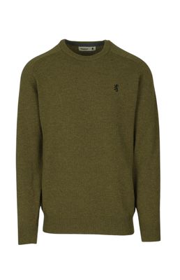 Pringle | Johnson Lambswool Crewneck Sweater | Green