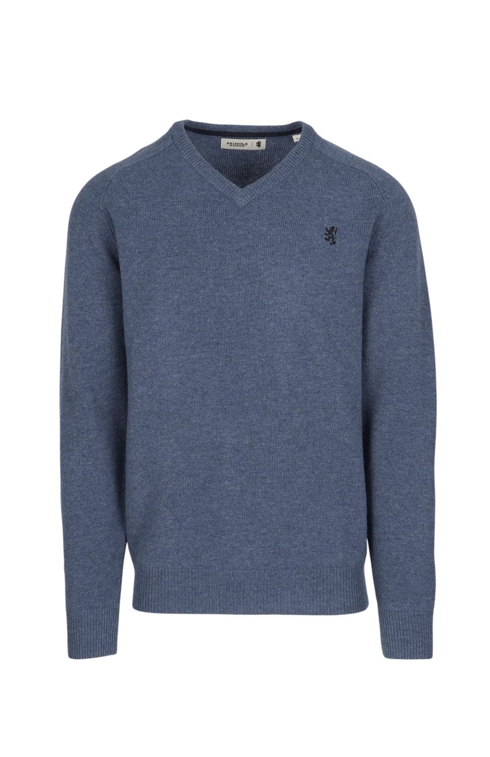 Pringle | Henry Lambswool V-Neck Sweater | Mid Blue