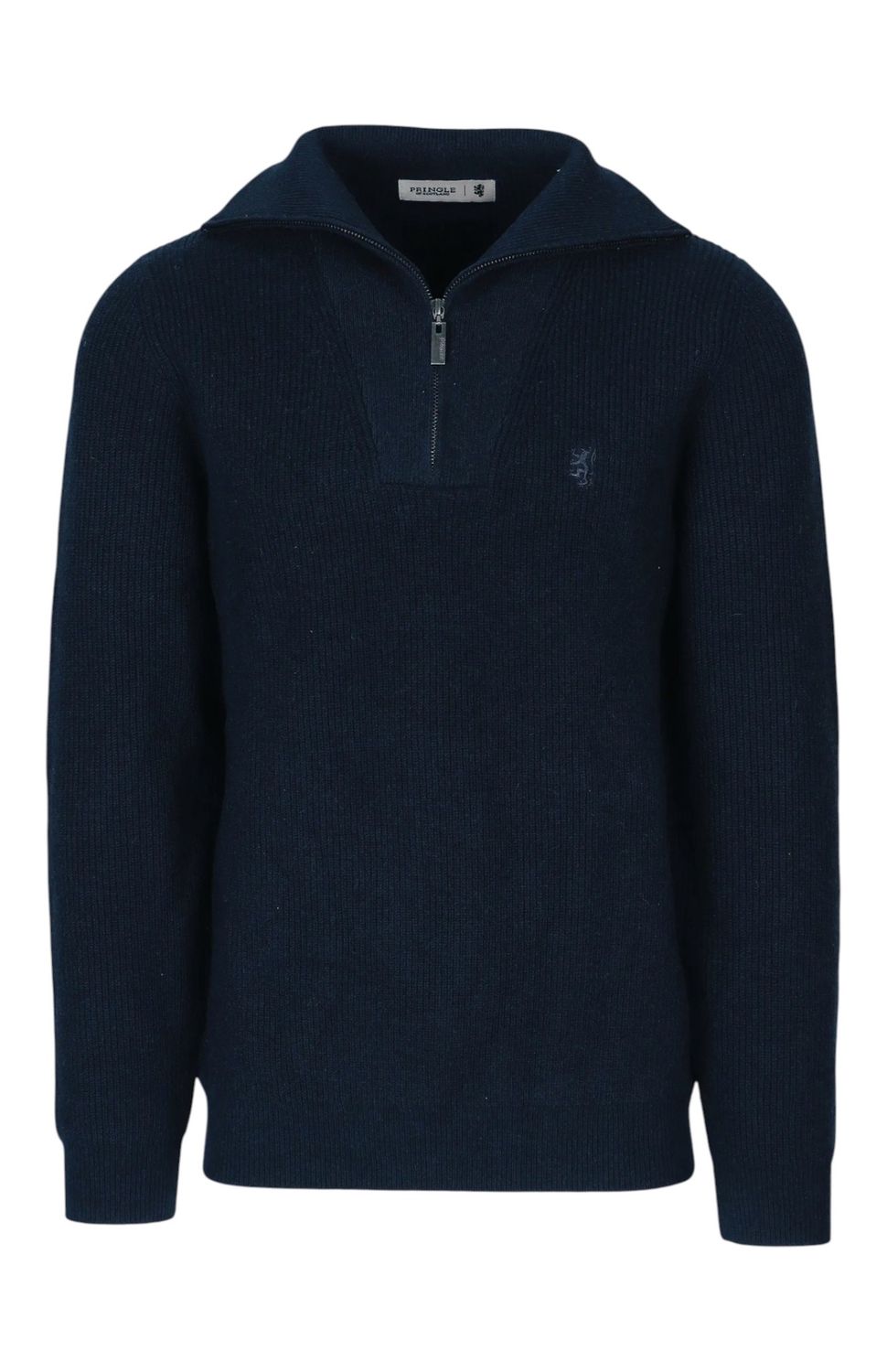 Pringle | Kyle 1/4 Zip Ribbed Knit | Navy