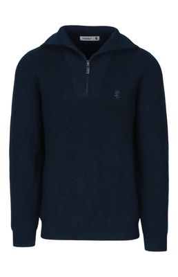 Pringle | Kyle 1/4 Zip Ribbed Knit | Navy