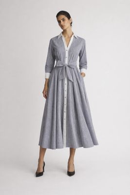 Pringle | April Stripe Shirt Dress | Black &amp; White