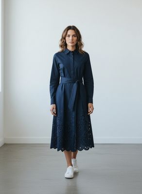 Pringle | Lyla Shirt Dress | Navy